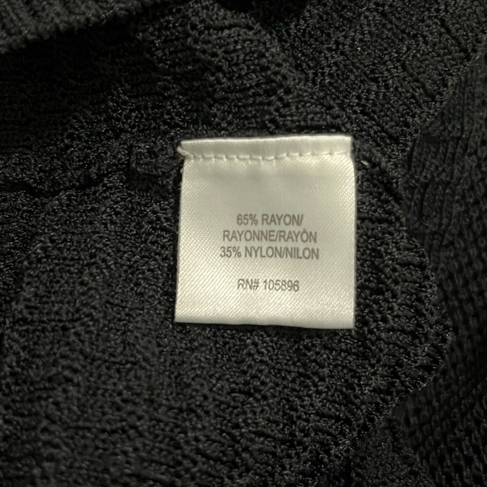 Worth Black Short Sleeve Knit Top, M - Picture 5 of 5